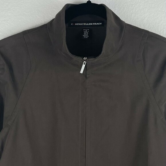 Company Ellen Tracy Jacket Women's Sz 10P Full Zip Tailored Sport Track Brown - Picture 4 of 9